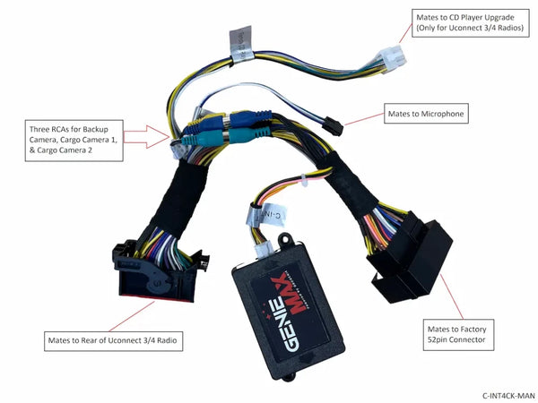 FCA Manual Transmission Backup Camera Emulator Harness – Infotainment.com