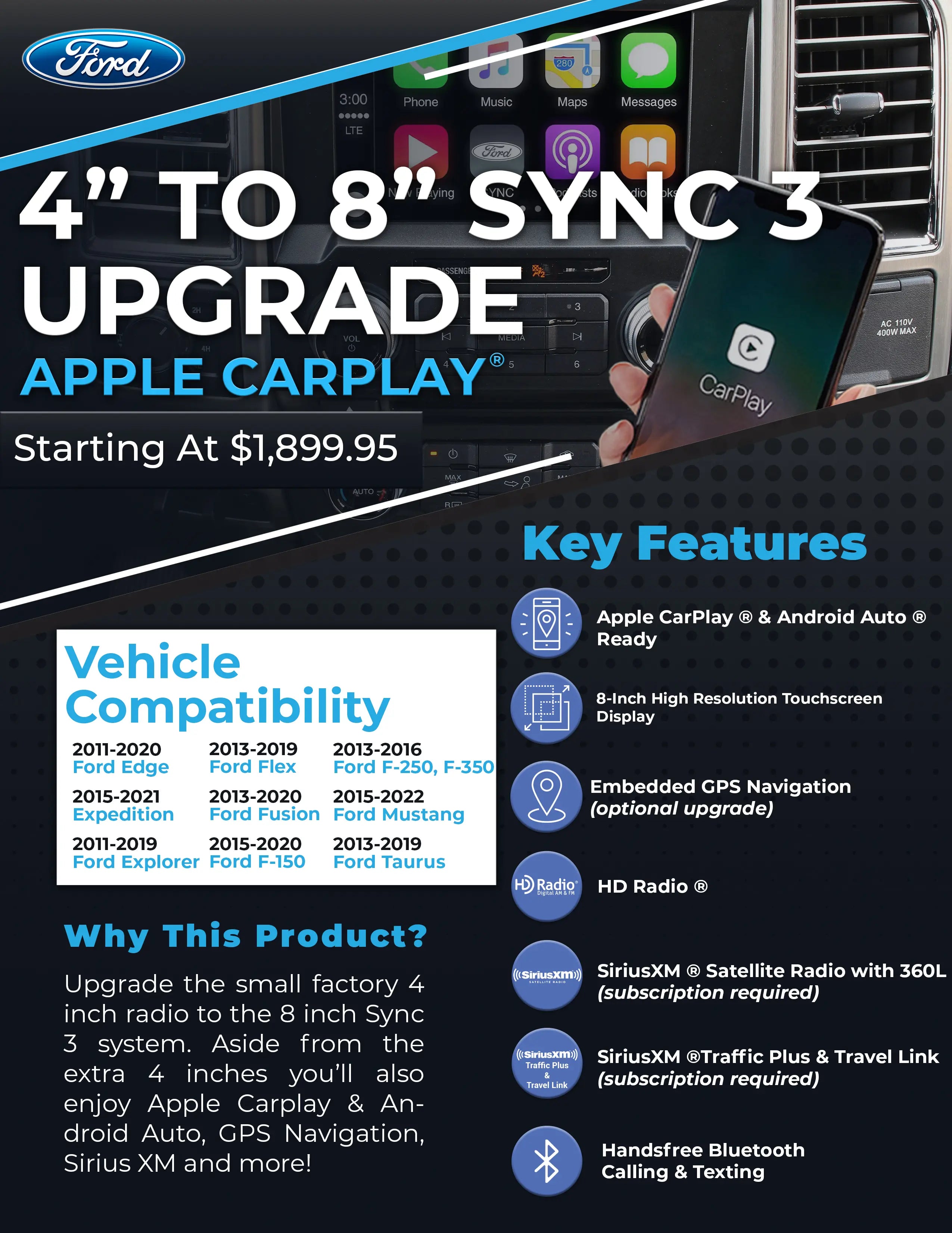 4Inch To 8Inch Sync 3 Upgrade