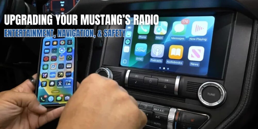 Ford Mustang Screen Car Radio Upgrades for Wireless Apple CarPlay &amp; Android Auto