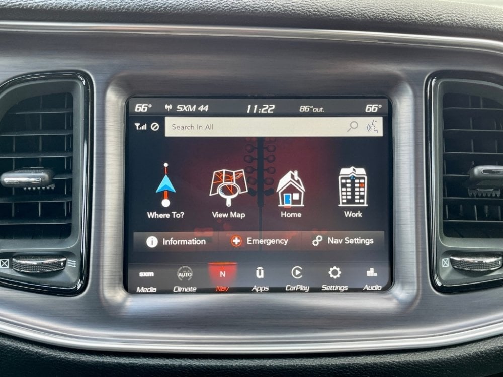 Dodge Charger 4C-NAV UAQ navigation display