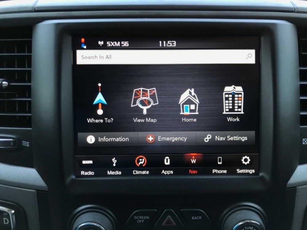 OEM UAQ nav screen
