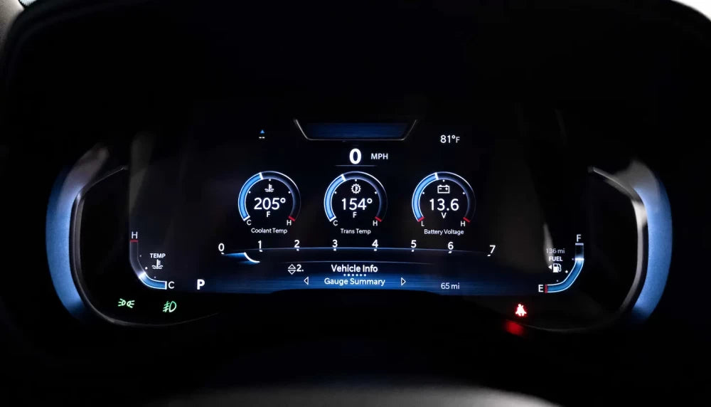 12-inch ram 1500 digital cluster gauge page