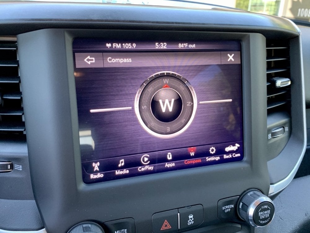 OEM Ram UAM compass screen