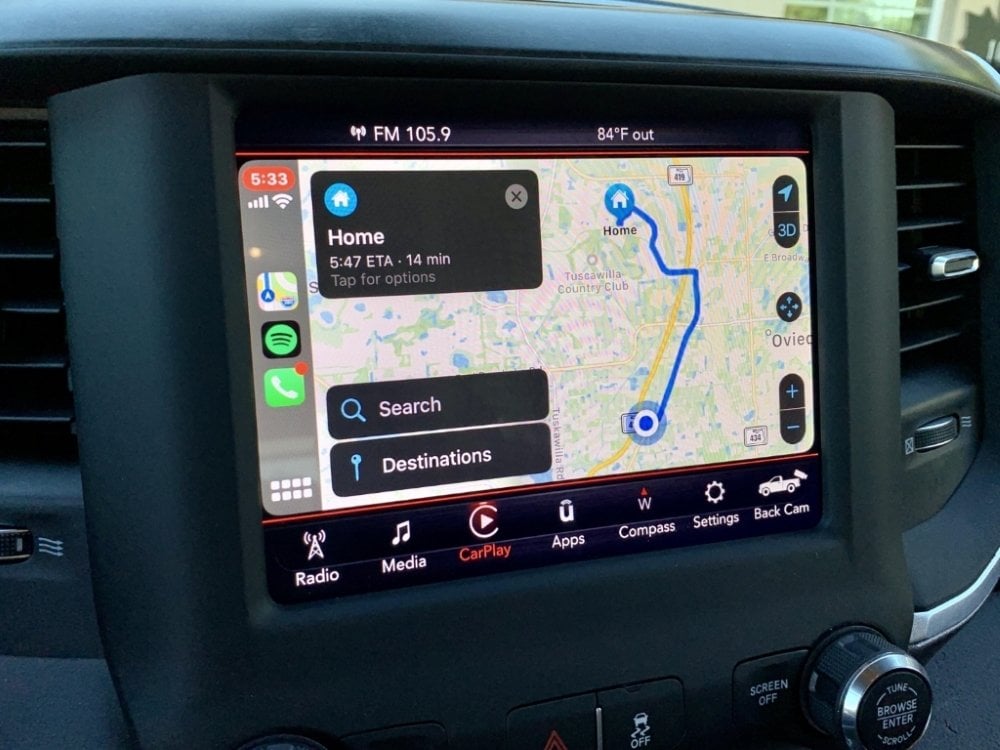 OEM Ram UAM Apple Carplay routing