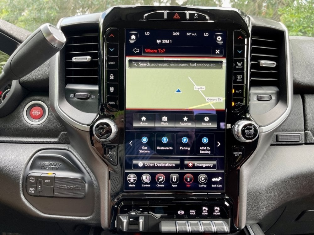 2019-2022 Ram 1500 Uconnect 4™ UAX 4C NAV 12" Display with Apple CarPlay™ I Android Auto™