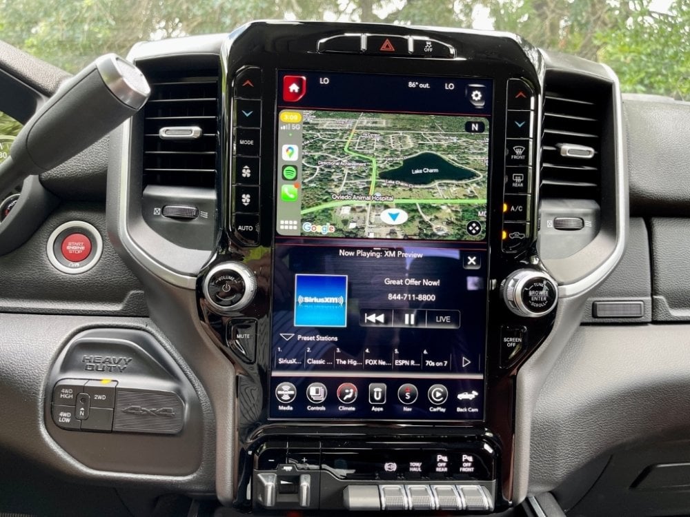2019-2022 Ram 1500 Uconnect 4™ UAX 4C NAV 12" Display with Apple CarPlay™ I Android Auto™