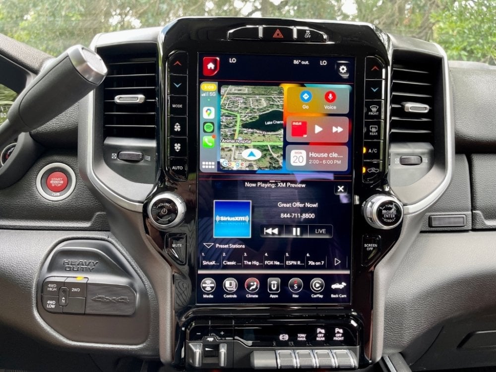 2019-2022 Ram 1500 Uconnect 4™ UAX 4C NAV 12" Display with Apple CarPlay™ I Android Auto™