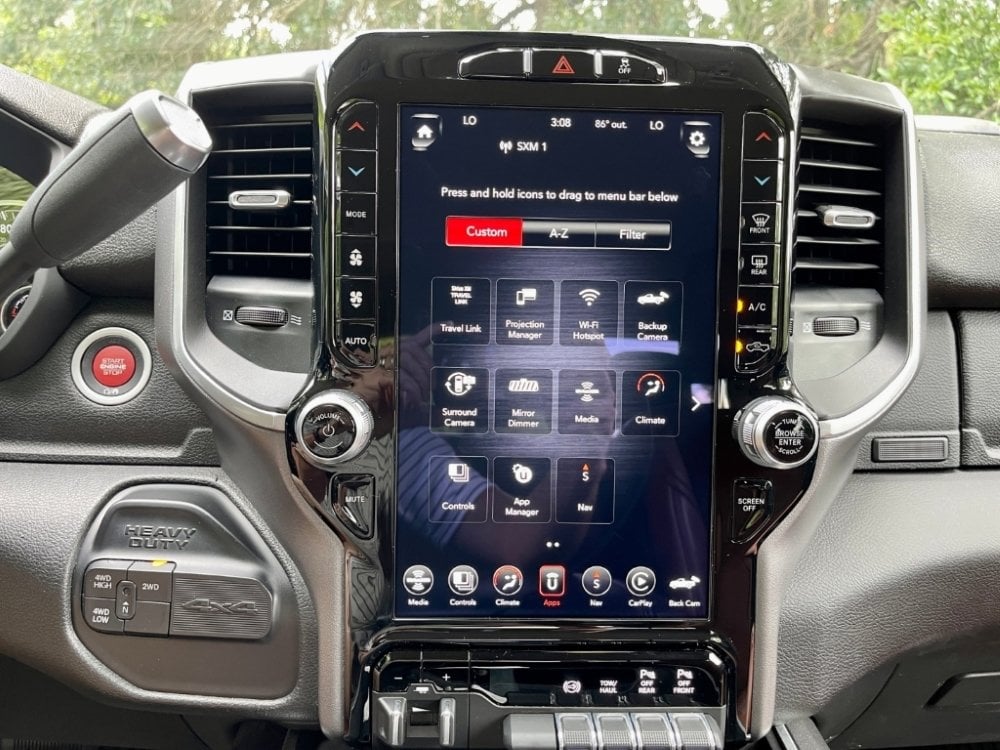 2019-2022 Ram 1500 Uconnect 4™ UAX 4C NAV 12" Display with Apple CarPlay™ I Android Auto™