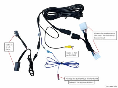 2014-2017 WK Mopar Factory Backup Rear Camera Harness for Non Pre-Wired Vehicles