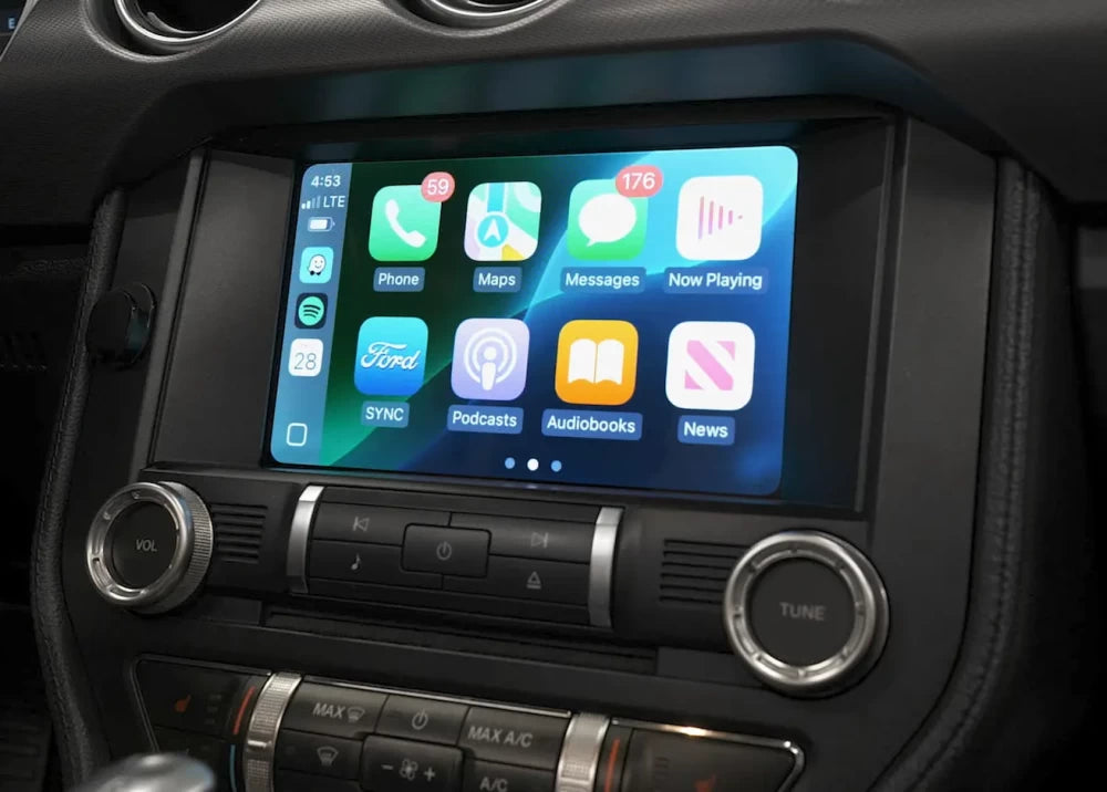 '15-'23 Ford Mustang 4" to 8" Sync 4 Touchscreen Upgrade w/ Wireless Apple CarPlay &amp; Android Auto