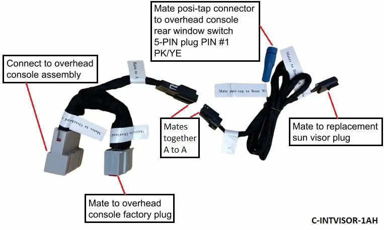 2019+ New Body Ram Truck Driver-Side Sun Visor Homelink Upgrade Interface