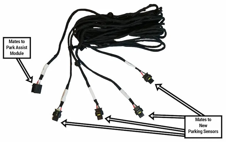 2019+ New Body Ram Truck Rear Park Sense Module Upgrade Harness