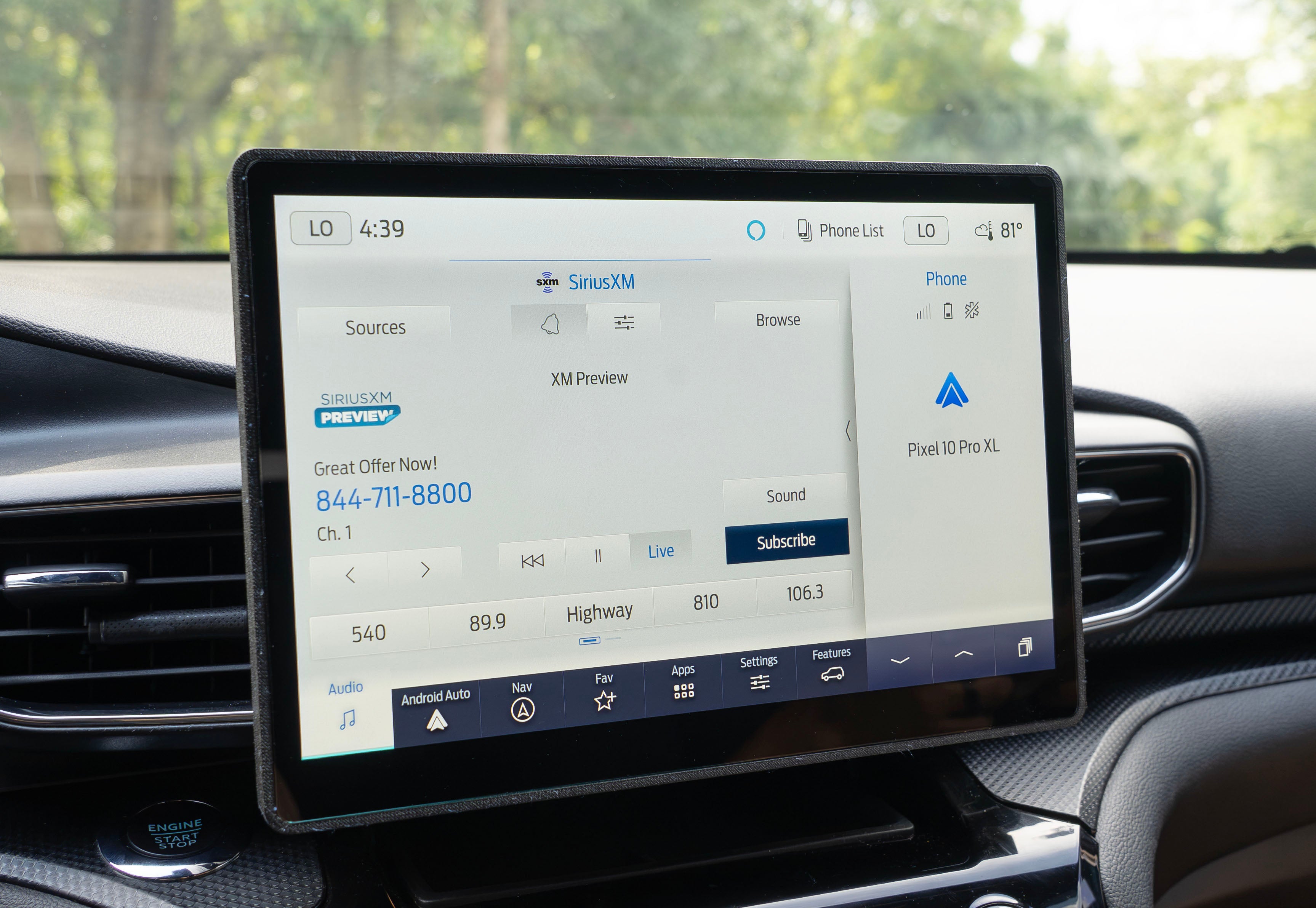 2020+ Ford Explorer 12-Inch SYNC 4 SiriusXM