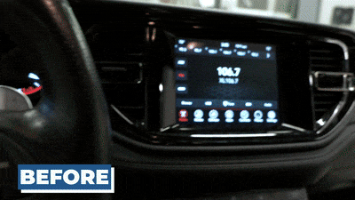 2021+Dodge Durango UBN 10.1 inch UConnct 5 touchscreen Wireless Apple CarPlay Wireless Android Auto Before &amp; After
