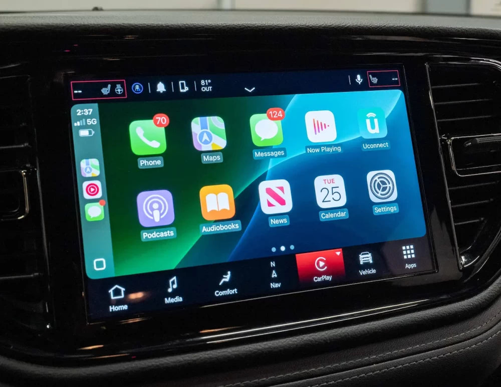 2021+ Dodge Durango 10.1-inch Touchscreen Uconnect 5 UBN GPS Navigation Upgrade with Wireless Apple CarPlay / Android Auto