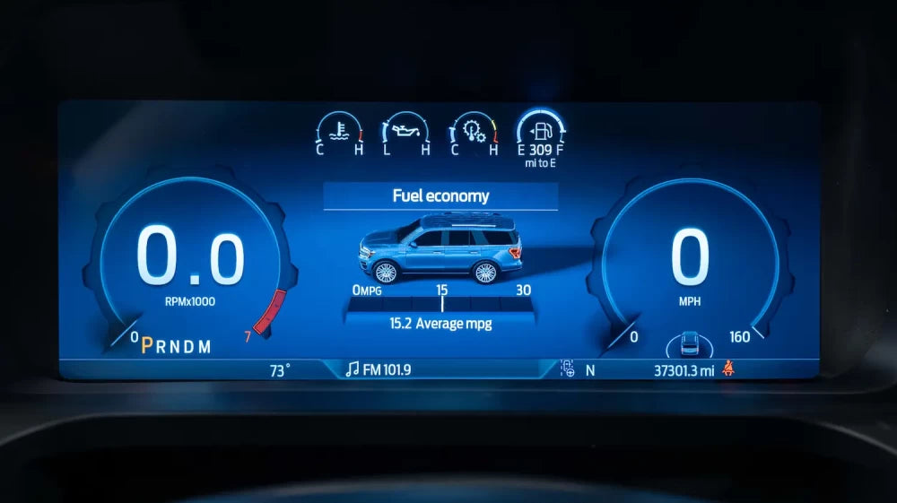 2022+ Ford Expedition 12inch Digital Speedometer EVIC Cluster Panel Upgrade full economy