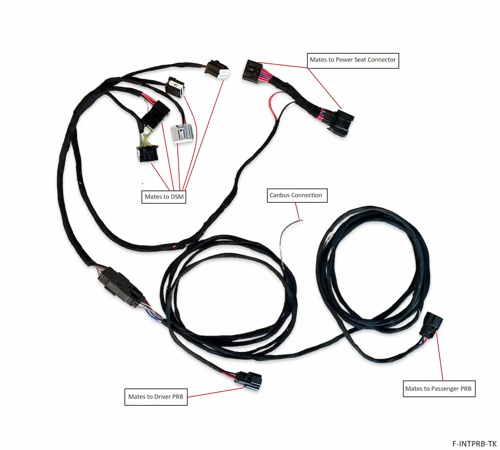 2023-2024 Ford F-250 SuperDuty Factory Power Running Retractable Boards Wiring Harness Interface