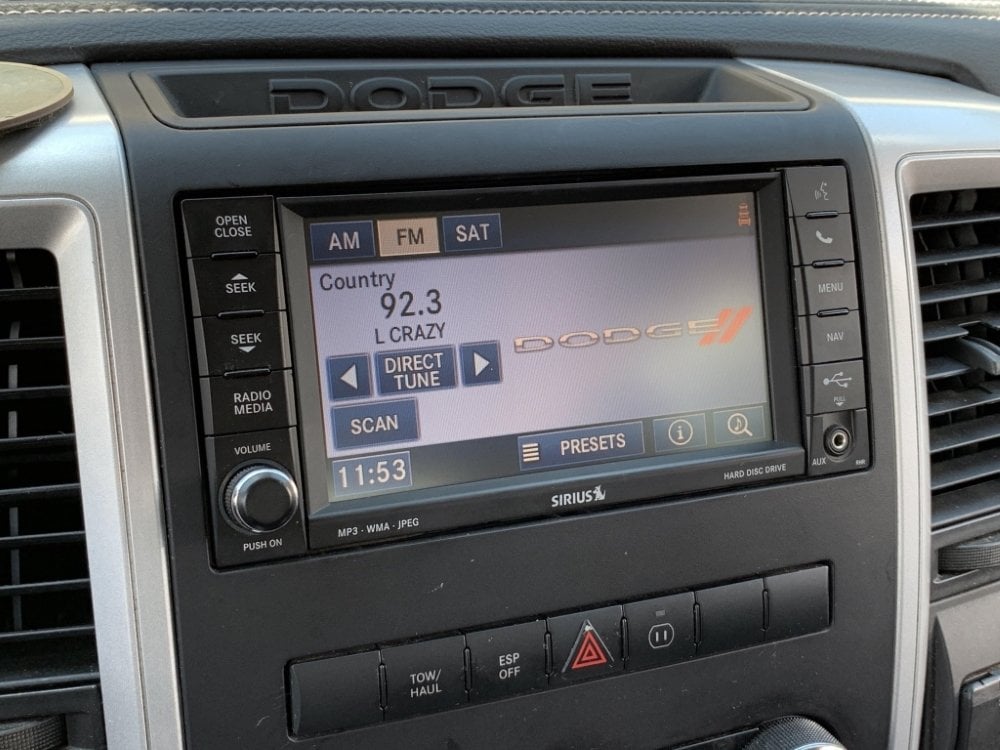 2011-2012 Ram 1500 2500HD 3500HD Uconnect 2™ RHR 730N MyGIG 6.5" Display with HERE™ GPS Navigation