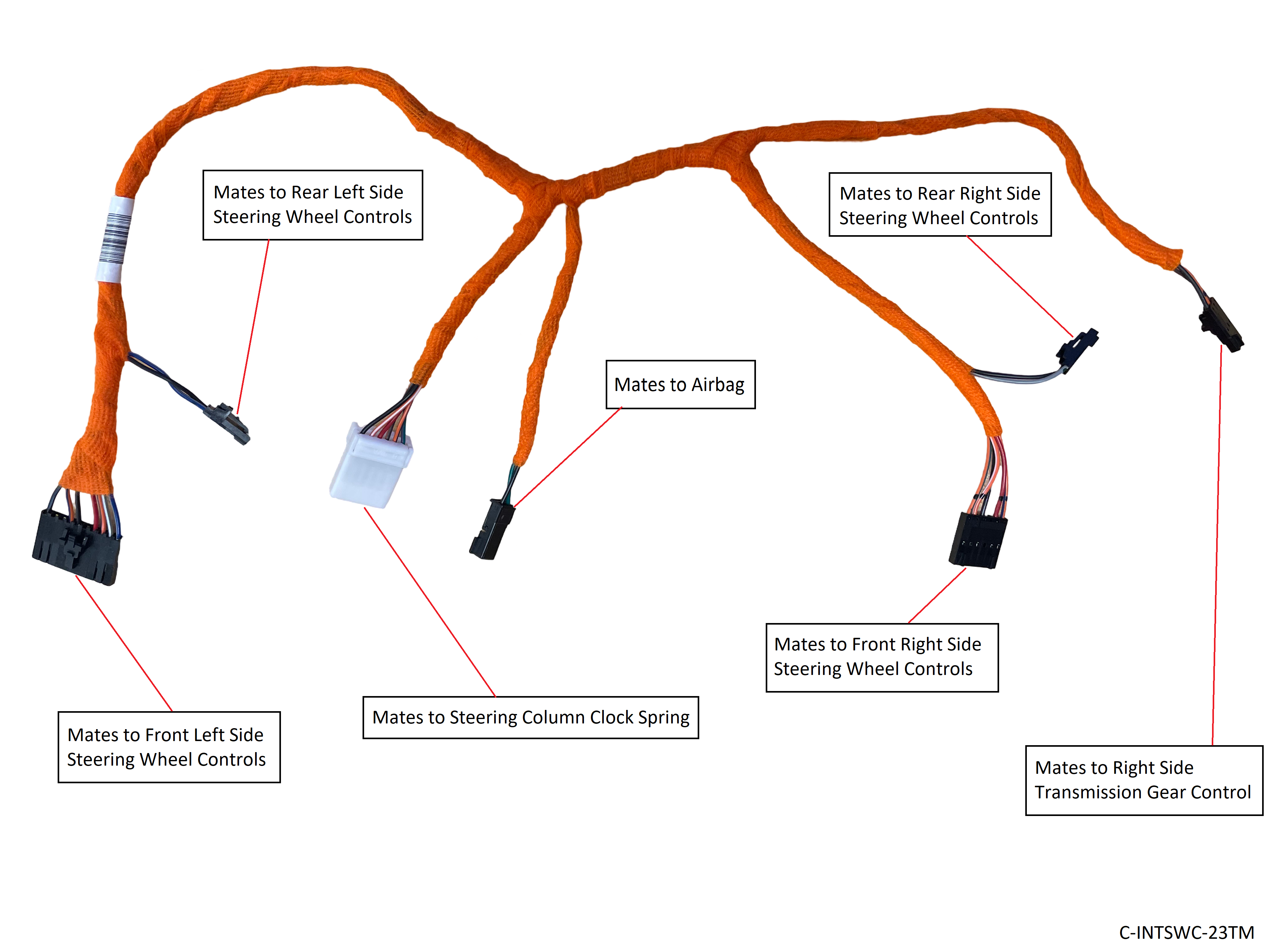 2023+ New Body Ram Heavy Duty Steering Wheel Wiring (Non-Heated)