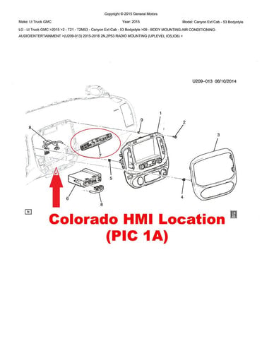 2016-2018 Chevrolet Colorado MyLink® IO6 GPS Navigation Radio Upgrade