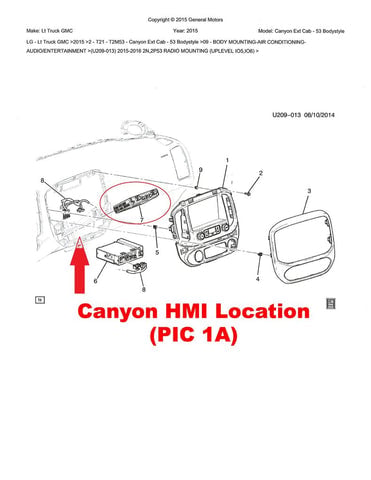 2016-2018 GMC Canyon IntelliLink® IO6 GPS Navigation Radio Upgrade