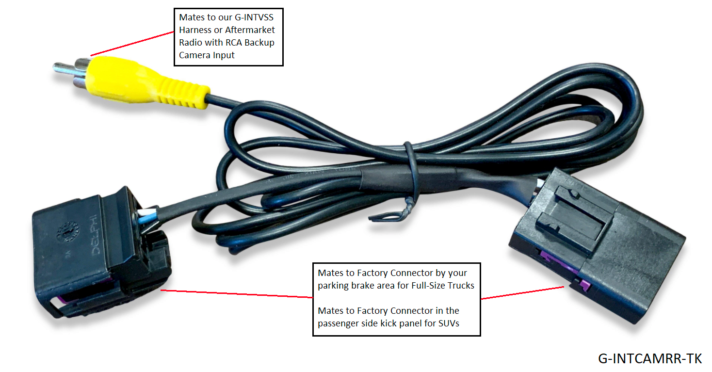 2009-2013 Chevrolet Silverado GMC Sierra Rear View Mirror Camera Reroute Kit - Without Power Rear Window