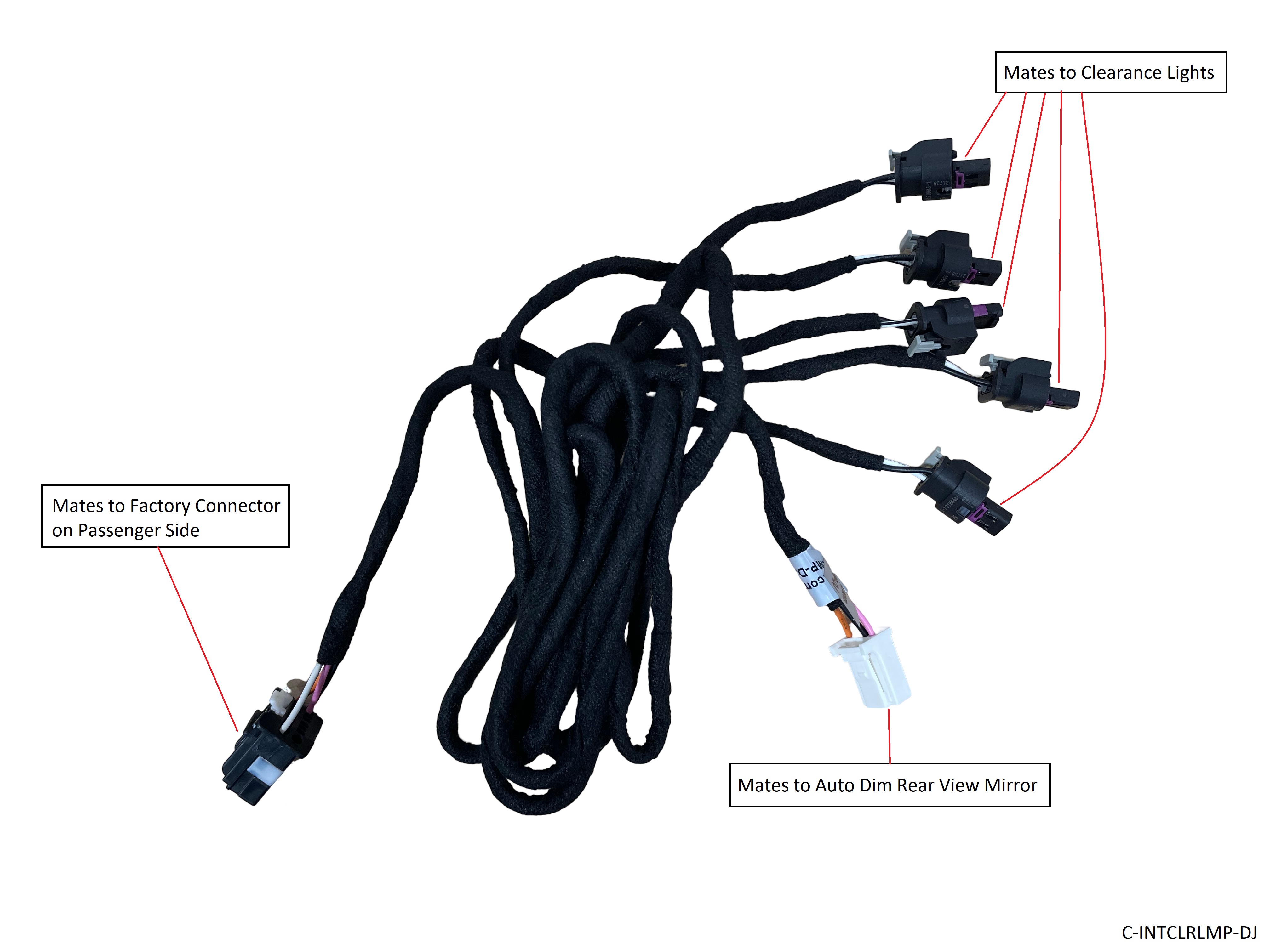 2019-2024 Ram Heavy Duty Clearance Light &amp; Auto Dim Mirror Upgrade Harness