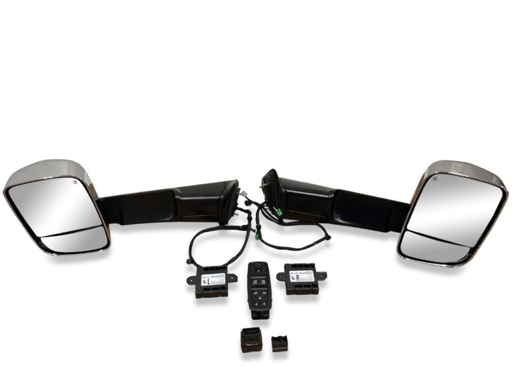 Ram 2500 3500 Heavy Duty Truck Power Folding Tow Mirrors Package chrome mirrors