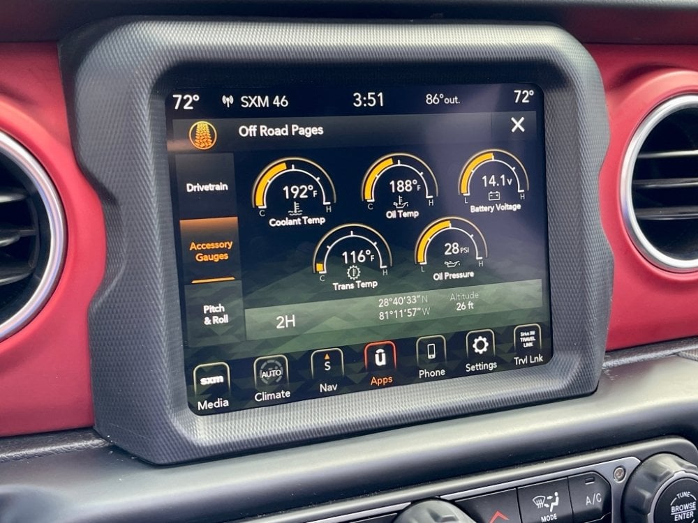 2018+ Jeep Wrangler JL Off-Road Pages Programmer