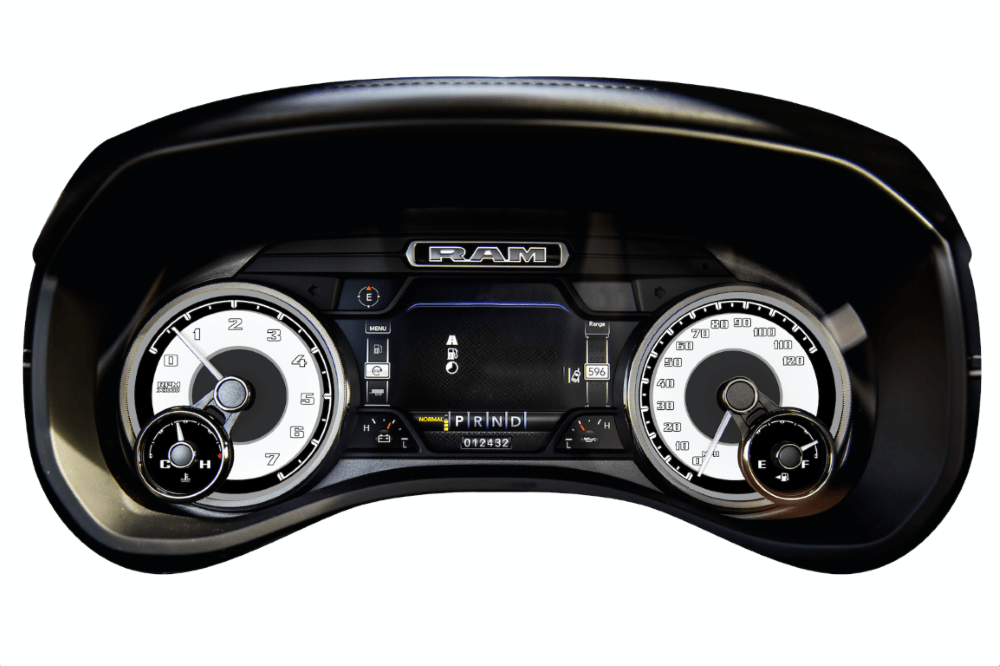 2019-2024 Ram 1500 Truck Speedometer EVIC Instrument Panel Cluster - White