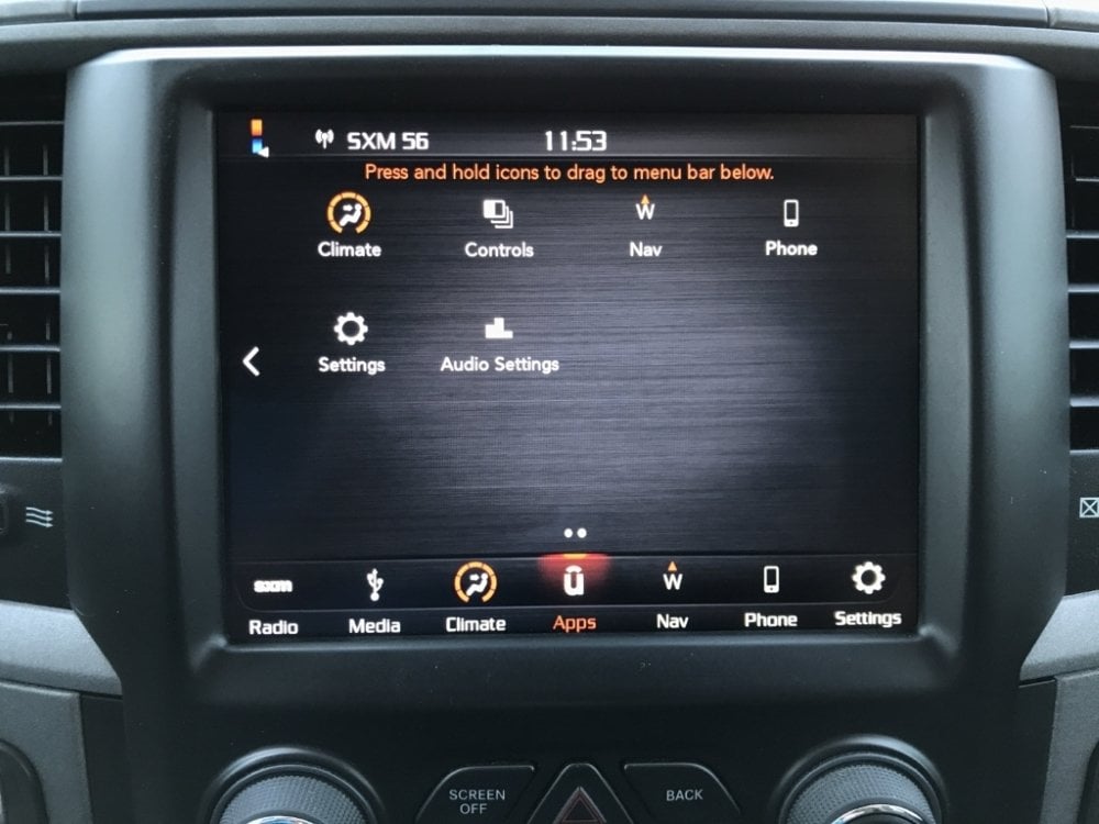 2013-2018 Ram 1500 2500 3500 8.4-inch 4C UConnect UAS with Apple CarPlay / Android Auto