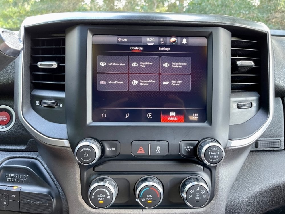 OEM Ram UBD controls menu
