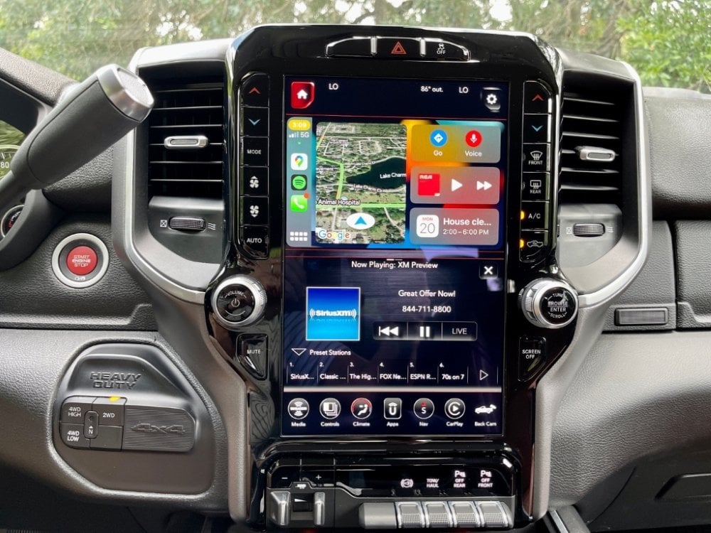 2019-2022 Ram 2500HD 3500HD Uconnect 4™ UAX 4C NAV 12" Display with Apple CarPlay™ I Android Auto™