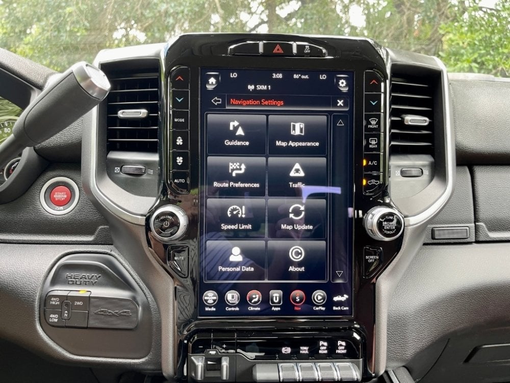 2019-2022 Ram 2500HD 3500HD Uconnect 4™ UAX 4C NAV 12" Display with Apple CarPlay™ I Android Auto™