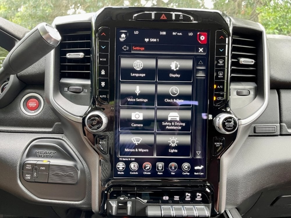 2019-2022 Ram 2500HD 3500HD Uconnect 4™ UAX 4C NAV 12" Display with Apple CarPlay™ I Android Auto™
