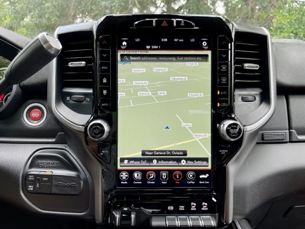 2019-2022 Ram 2500HD 3500HD Uconnect 4™ UAX 4C NAV 12" Display with Apple CarPlay™ I Android Auto™