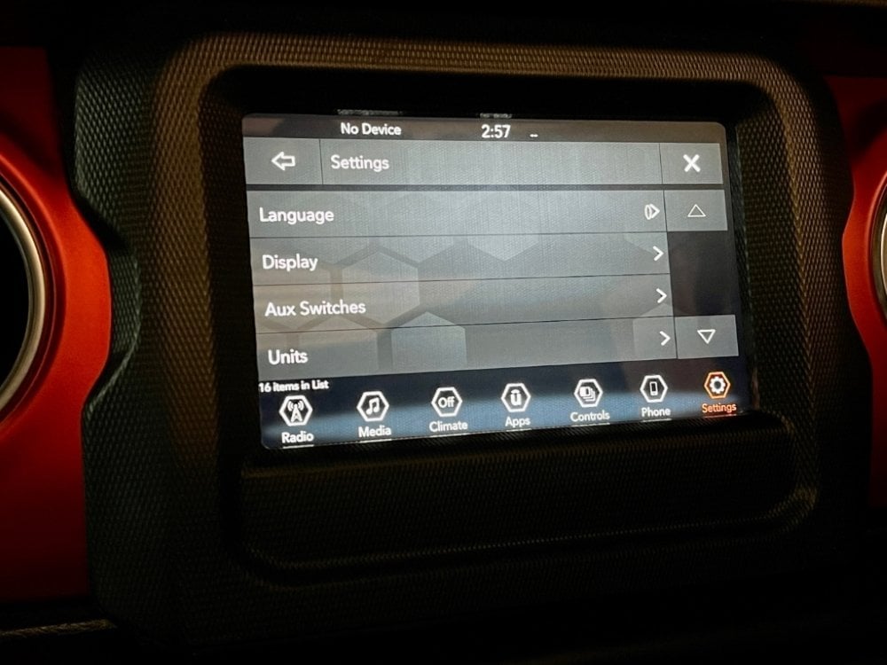 jeep gladiator aux switches settings