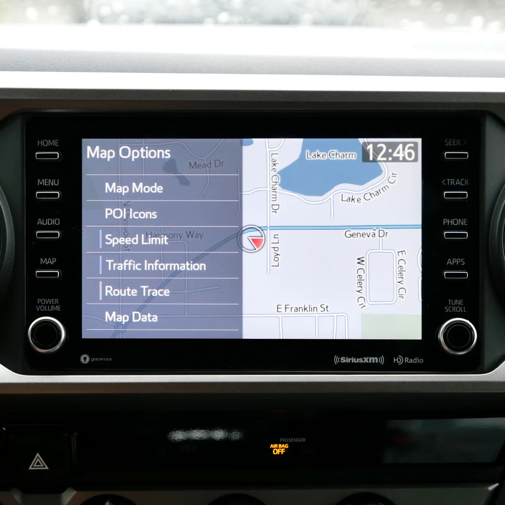 8 inch entune 3.0 tacoma navigation in use