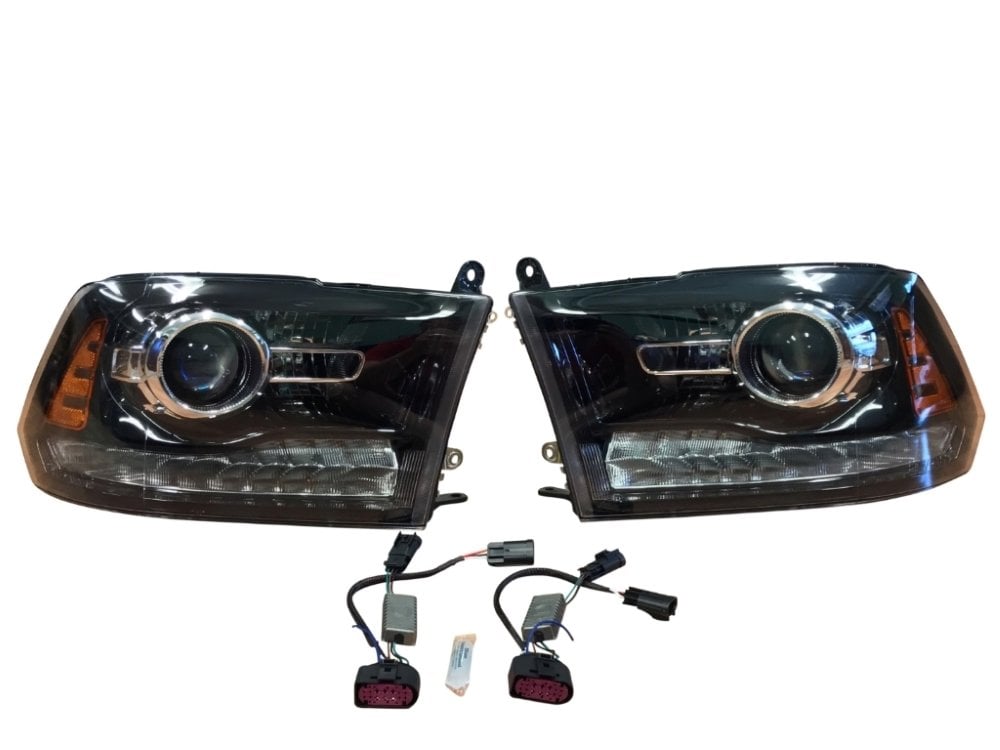 2013-2018 Ram Truck Factory Projector LED BiHalogen Headlight Upgrade Kit