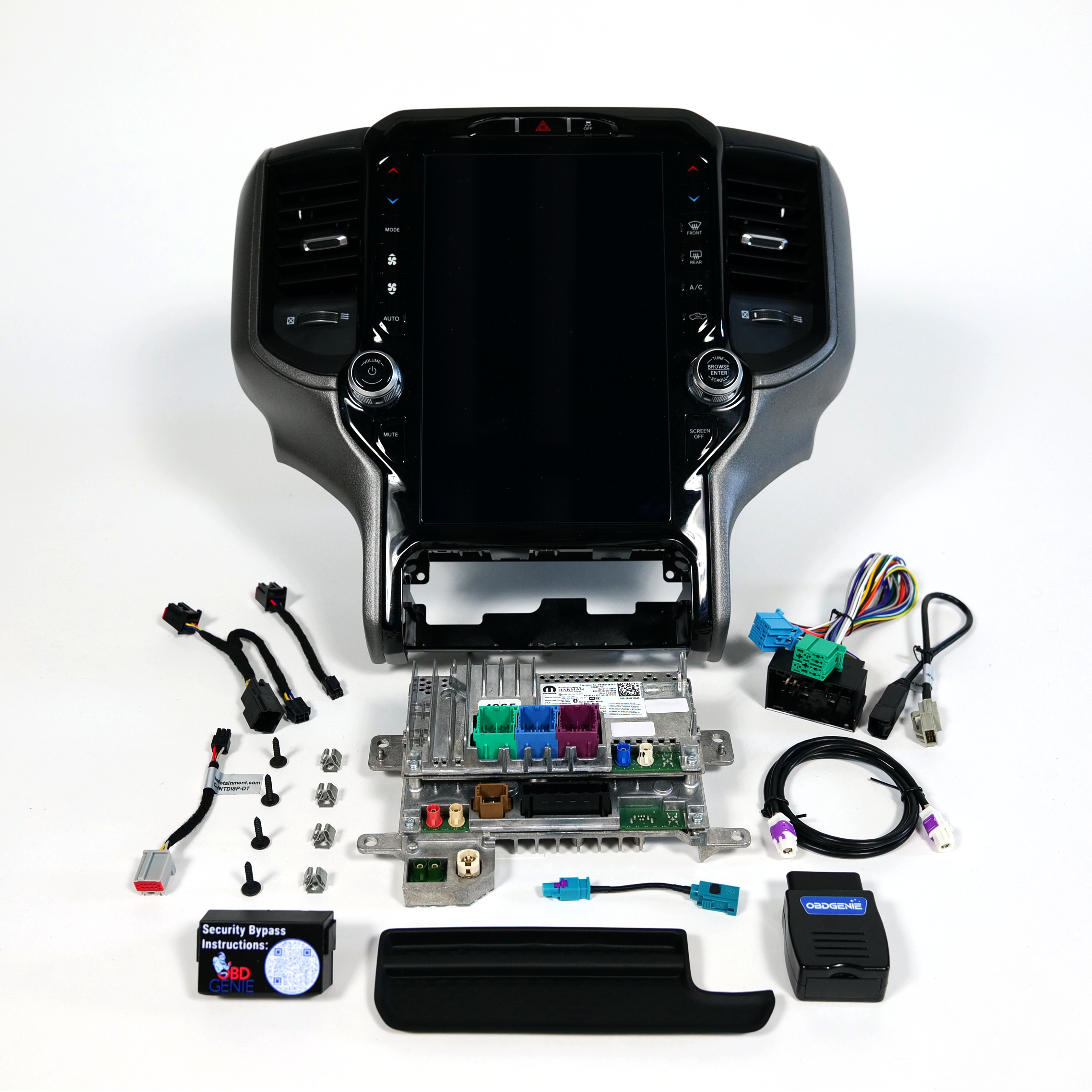 2019-2021 Ram 1500 Uconnect 5™ UBQ NAV 12" Display Retrofit with Wireless Apple CarPlay™ I Android Auto™