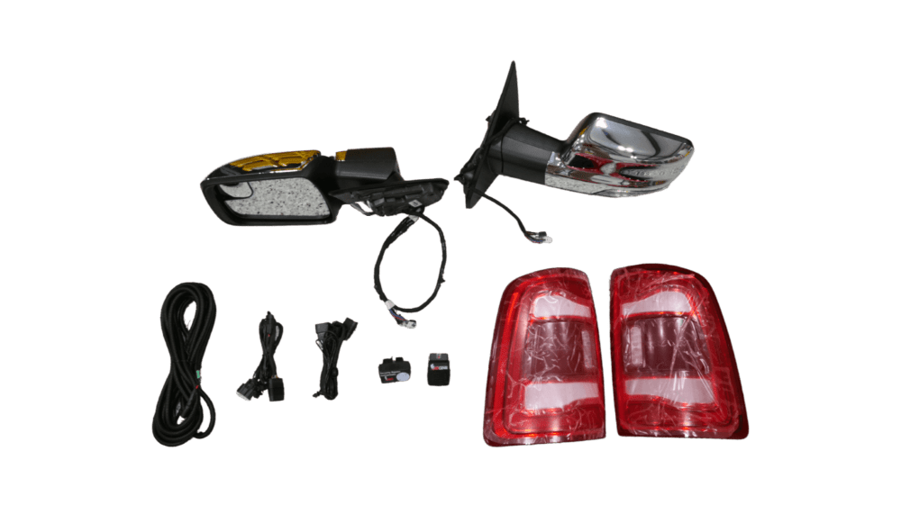 Standard Chrome Mirrors w Red Lights