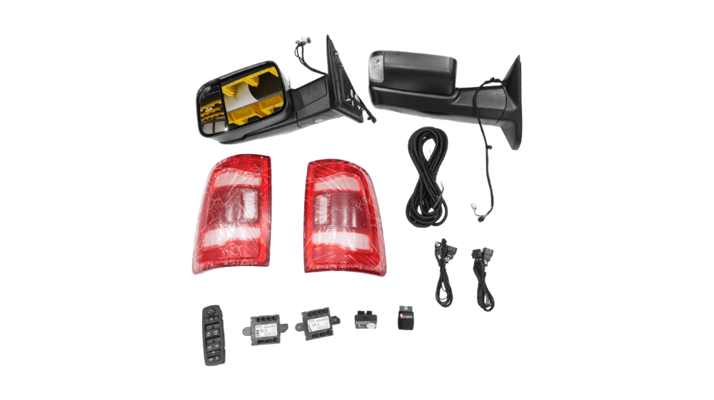 Standard Black Mirrors w Red Lights PFM