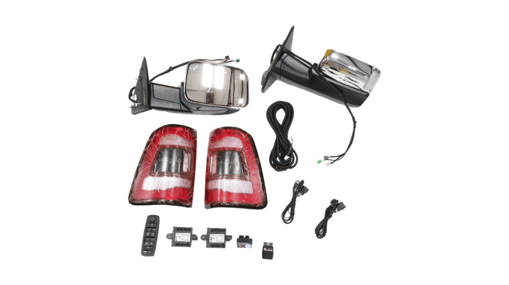 Tow Chrome Mirrors w Black Lights PFM