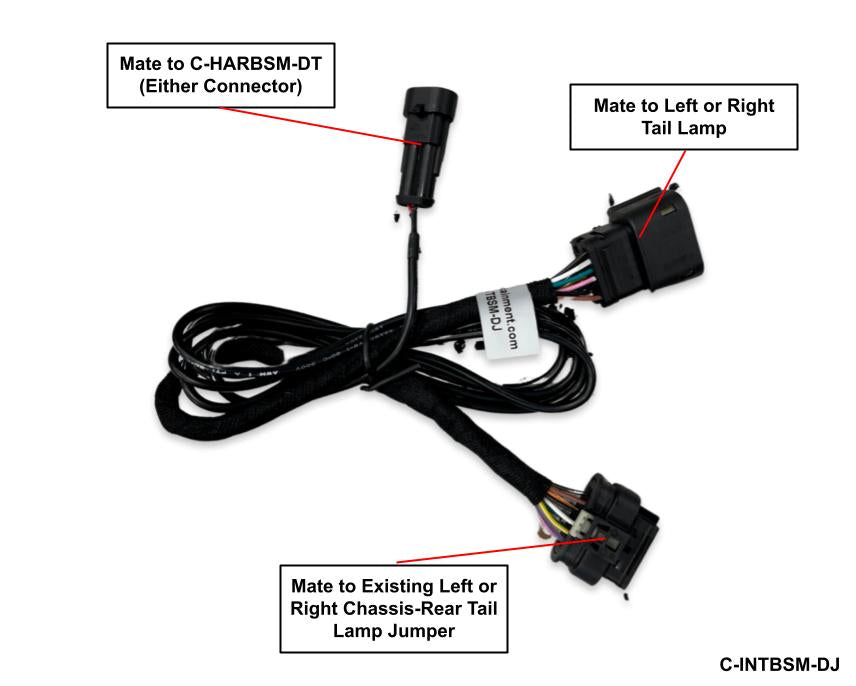 2019+ New Body Ram Heavy Duty Blind Spot Monitoring Tail Light Harness