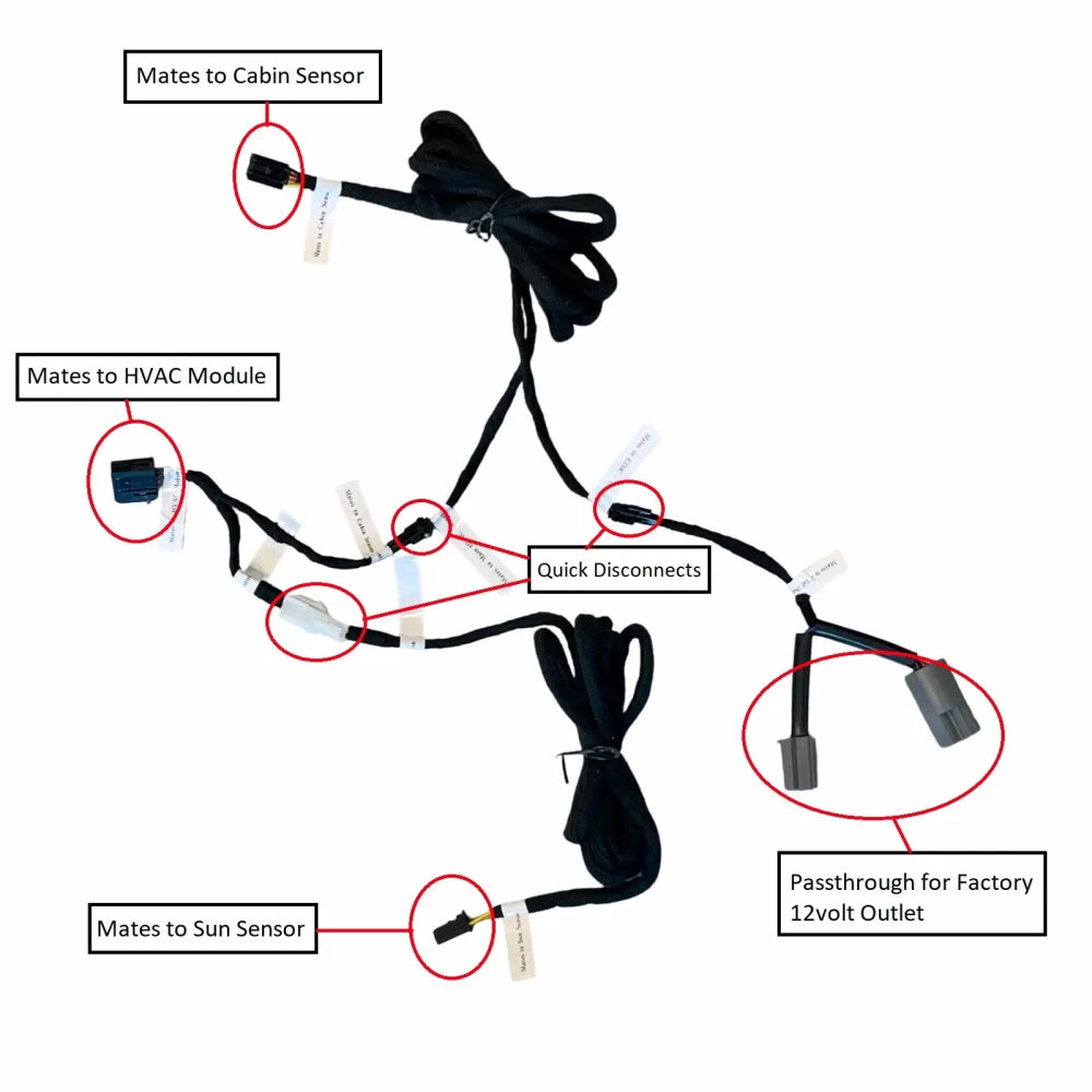 Jeep Wrangler Gladiator Cabin and Sun Sensor harness diagram