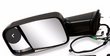 2019-2024 Ram Heavy Duty 7x11-inch Power Folding BSM Tow Mirror (Textured Black) - Left Side