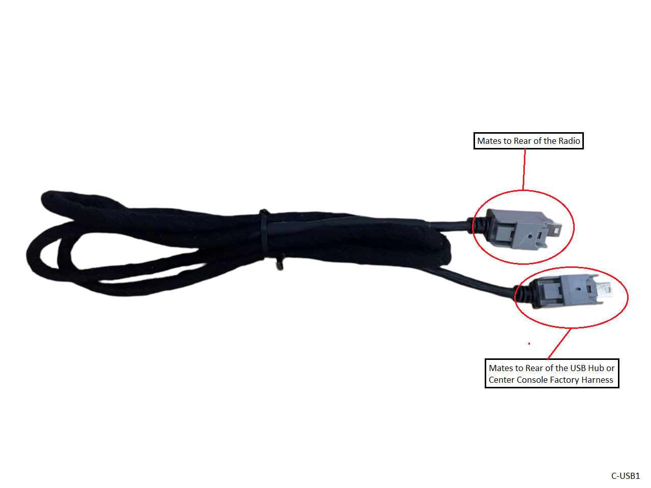 FCA USB Cable - Uconnect 3/4 to Media Hub