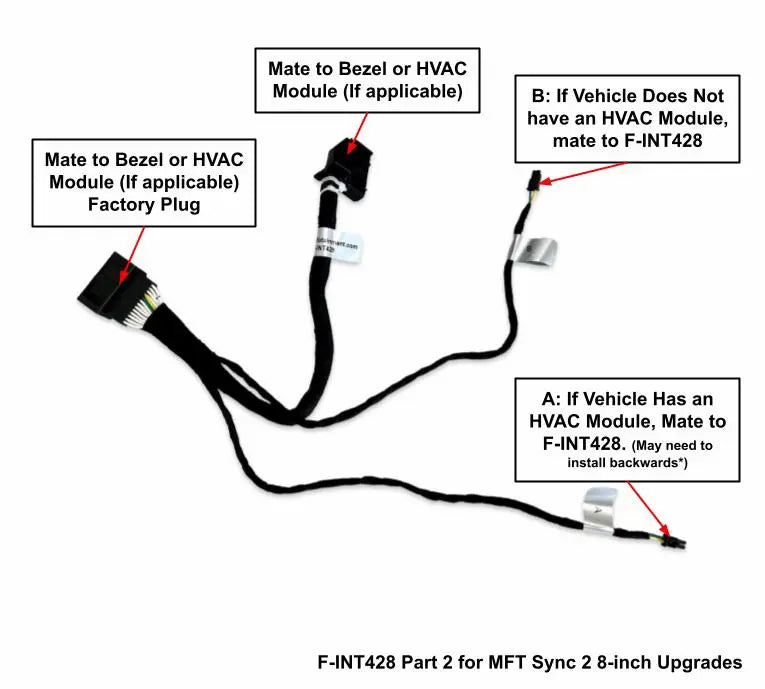 F-INT428 Part 2 for MFT Sync 2 8-inch Upgrades Diagram