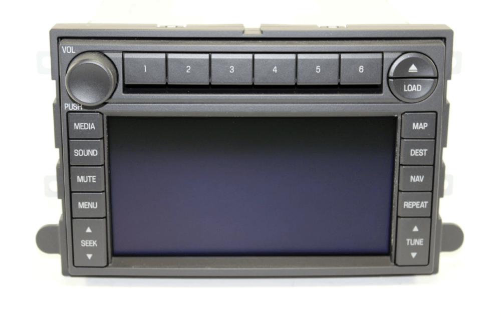 Ford 6CD GPS Navigation Radio by Pioneer - Black Accent Knobs