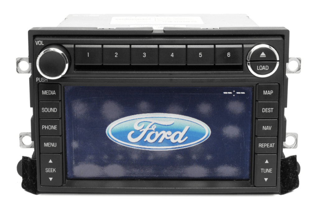 Ford 6CD GPS Navigation Radio by Pioneer - Chrome Accent Knobs